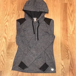 Grey and black mesh forever 21 quarter zip